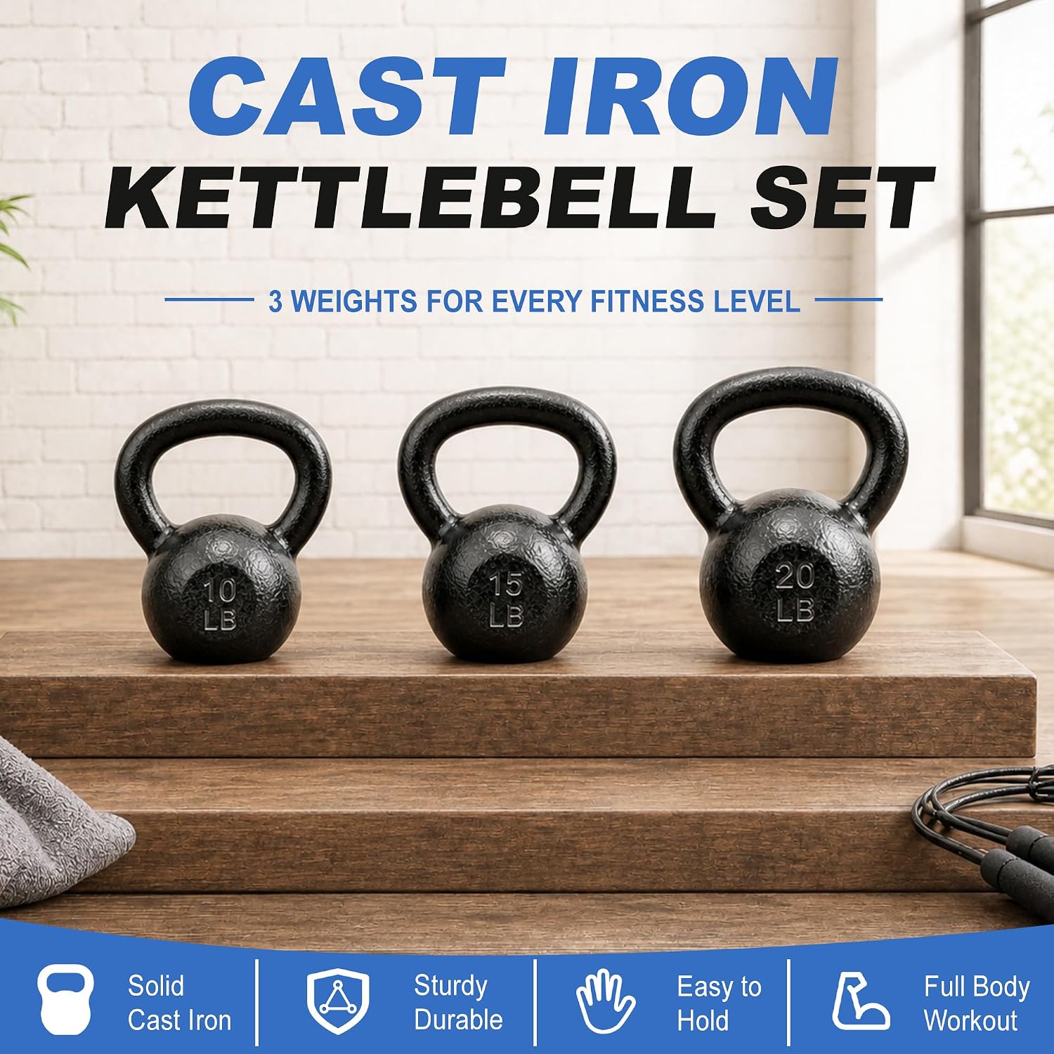 Kettlebell in Ghisa 5-50 LB pe - Kettlebell recensione e prezzo